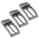 3pack Reversible Alloy Belt Buckle Replacement Rectangular Single Pin Buckle