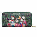 Women Wallet Zipper Leather Bag Crative Character Printed Wallets Long Clut