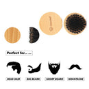 1pc wood boar hair bristlebeard mustache brush military hard round wood handl Kw