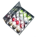 12pcs Christmas Tree Decor Ball Pendants Baubles Printed New Year Home (A) A