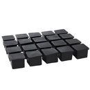 20pcs Square Chair Table Leg Foot Rubber Covers Protectors 25mm x 25mm Q2D7