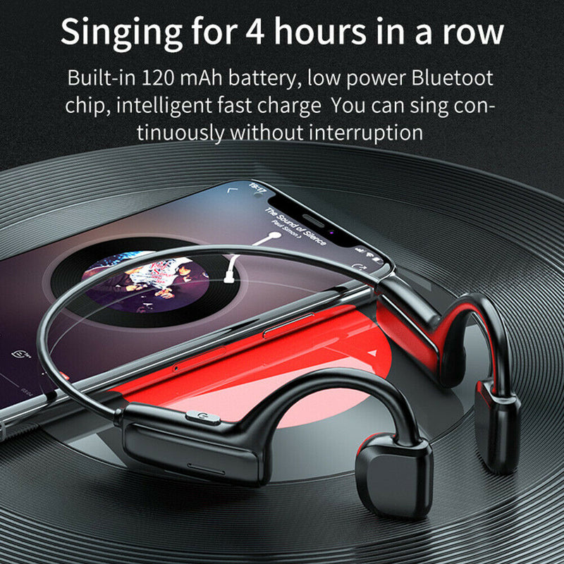 Bone Conduction Wireless Headphones Bluetooth 5.0 Earphones Running Open-Ear