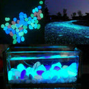 10X Glow In The Dark Colorful Fluorescent Stones Pebbles Aquarium Fish Tank I9S5