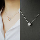 Fashion Simple Crystal Necklace Invisible Line Zircon Clavicle Pendant Chain Hot