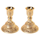 2x Alloy Candelabrum Candelabra Candle Holder with 2 Spiral Twist Candles