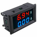Digital Voltage Meter Dc100V 10A Voltmeter Ammeter Blue+Red Led Amp Dual Z3E1