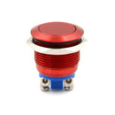 1PC 16mm waterproof red momentary metal push button switch flat top ME