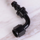 Black AN6 AN-6 90 degree push lock oil/fuel/gas line fittings hose adapter MO