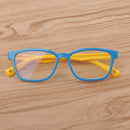 2PCS Kid's Stylish Eyeglasses Anti Eyestrain Silicone Frame Glasses Goggles