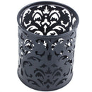 Metal Pen Holder Pen Pot Hollow Flower Pattern Round Q3Z2