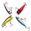 60mm 7g Fishing Topwater Floating Popper Hard Lure Bait Hooks Crank Baits Tackle