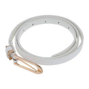 Fashion Lady Women Waistband Pu Leather Belt (White)