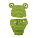 Baby Crochet Photo Props Infant Baby Crochet Frog Hats Beanie Knitted Tod