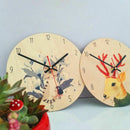 Creative wall clock Nordic wooden round home wall clock Section B
