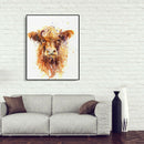 Painting By Numbers Kit DIY Cattle Hand Painted Canvas Oil Art Picture Gift