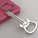 Guitar Bottle Opener Ring Keyring Chain Metal Bar Wine Beer Cap Hang Tool LJ