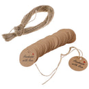 100Pcs Handmade with Love Labels Hang Tags Blank Kraft Paper with 20m Str hwTEUS