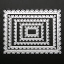 5pcs/Set Rectangle Wave Cutting Dies Stencil for DIY Scrapbook