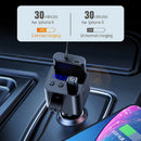 Type-C+Micro USB Car Charger BT5.0 Handsfree Adapter with 800mAh Power Bank