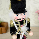 12 inch Soldier Nutcracker by Dressed with Royal Uniform, Black Tall Hat and