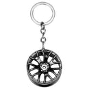 Unisex Keyfob Metal Keychain Car Key Ring Wheel Hub Chain Pendant Accessory