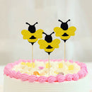 36X Funny Cute Decor Cake Topper Bee Cake Decoration for Kids Birthday Par ZXM