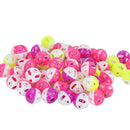 60pcs Interactive Pet Toys with Bell Cat Plastic Kitten Rattle Scratch Ball