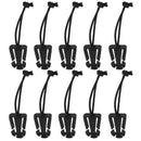 lot 10 Black Military MOLLE Style Webbing Elastic Cord Hang Buckle Roll Clip