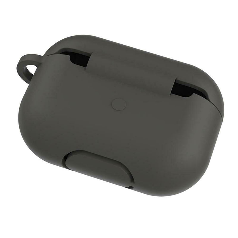 Anti-Fall Silicone Earbuds Case Earphone Box Protector w/Buckle for Airpods Pro
