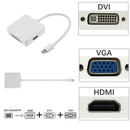 Mini DP DisplayPort to HDMI DVI VGA Adapter Converter Cable for MacBook Pro