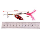Fishing Lure Crankbait Sequin Spoon Spinner Metal Artificial Feather Bait Hook