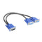 VGA Splitter Cable 1 Computer to Dual 2 Monitor Male to Female Wire (Blue)