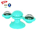 Cats Puzzle Turntable Windmill Ball Interactive Toys Pet Supplies (Blue) A