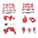 6 Pieces 1:14 RC Car Truck Parts Steering Hub Kit Fits WLtoys 144001 Car Red