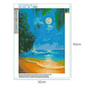 Moon Sea DIY 5D Full Drill Diamond Painting Embroidery Cross Stitch Decor