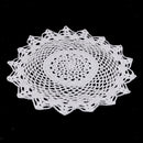Handmade Crochet Cotton Lace Placemats Doilies White, Flower Shape, Home Coffee