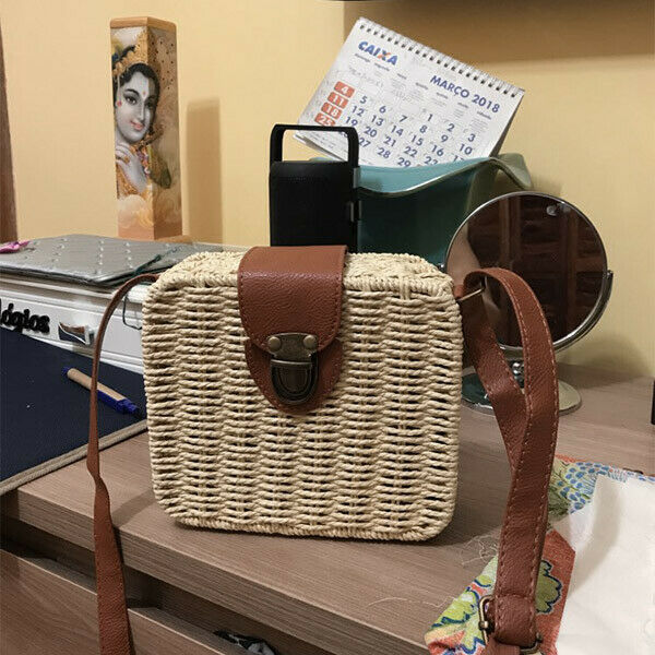 women's handbags mini women messenger bags Square Straw ladies Crossbody Ba M8S4