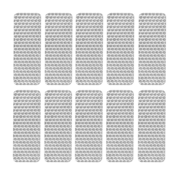 10pcs Car Truck Reflective Stickers Warning Strip Safety Tapes Rectangle White