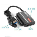 USB 3.0 to 2.5â€ 3.5â€ IDE SATA Hard Drive HDD Reader Converter Docking Connection