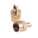 10pcs Coppe Slotted Head Valve Stem Caps Auto Car Motorcycle Schrader Valve