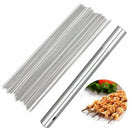 Barbecue Skewers, 100 PCS Stainless Steel Barbecue Skewer BBQ Needle Sticks T5Q3