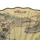 24.4" Open Width Chinese Character Print Bamboo Ribs Folding Hand Fan for M H9R3