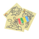 5pcs Kids DIY Color Sand Painting Art Creative Drawing Toys Sand Paper Craft  ME