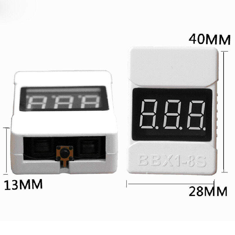 3.6-32VLED Volt Meter Lipo Battery Voltage Tester 1S-8S Low Voltage Buzzer Alarm