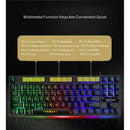 USB Wired 87 Keys Mechanical Gaming Keyboard RGB Backlit for PC Gamers