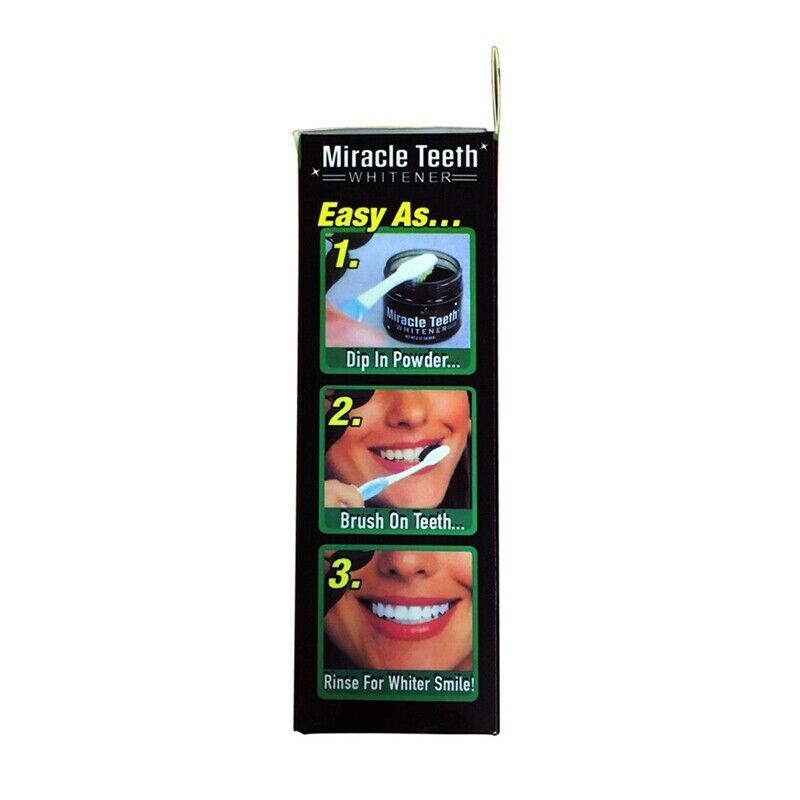 Black activated carbon teeth cleaning powder Miracle teeth Natural activity N6T6