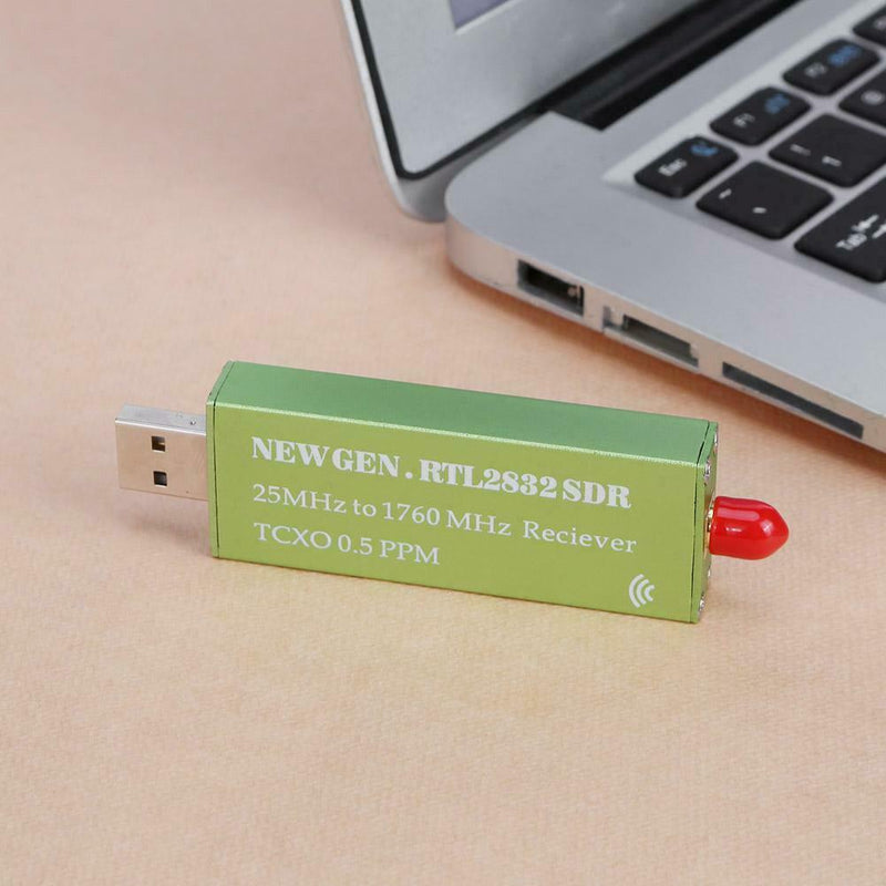 Premium USB RTL-SDR w/ 0.5PPM TCXO Metal Case SMA R820T2 RTL2832U Green A