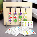 Wooden Four-Color Fruit Logic Game Children Kids Early Educational Toys Set