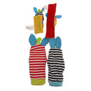 4pcs Children Hand Wrist Bell Foot Sock Rattles Bauble Development Intell NRV