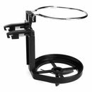 2 Pcs Cup Holder Black Multi-Function Fan With Air Outlet Foldable
